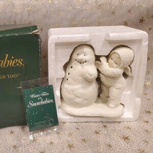 Dept 56 Snowbabies Figurine " You Need Wings Too !" Snowman 68818 Retired